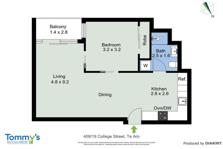 Photo of property in Trinity Apartments, 409/19 College Street, Te Aro, Wellington, 6011