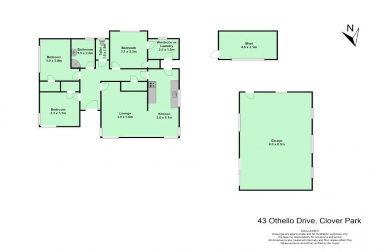 Photo of property in 43 Othello Drive, Clover Park, Auckland, 2023