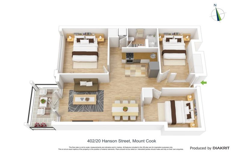 Photo of property in Vespa Apartments, 402/20 Hanson Street, Mount Cook, Wellington, 6021