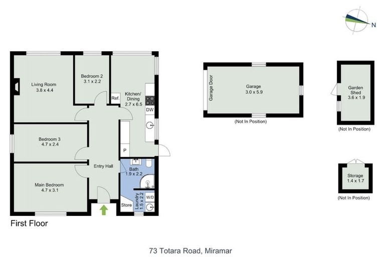 Photo of property in 73 Totara Road, Miramar, Wellington, 6022