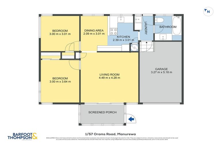 Photo of property in 1/57 Orams Road, Hillpark, Auckland, 2102