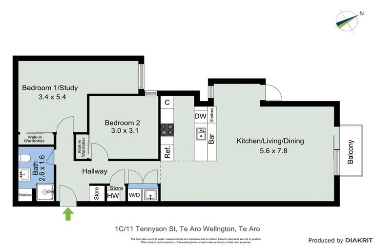 Photo of property in Republic Apartments, 1c/11 Tennyson Street, Te Aro, Wellington, 6011