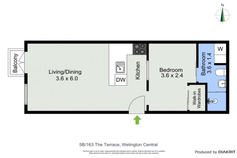 Photo of property in Terrace Heights Apartments, 5b/163 The Terrace, Wellington Central, Wellington, 6011