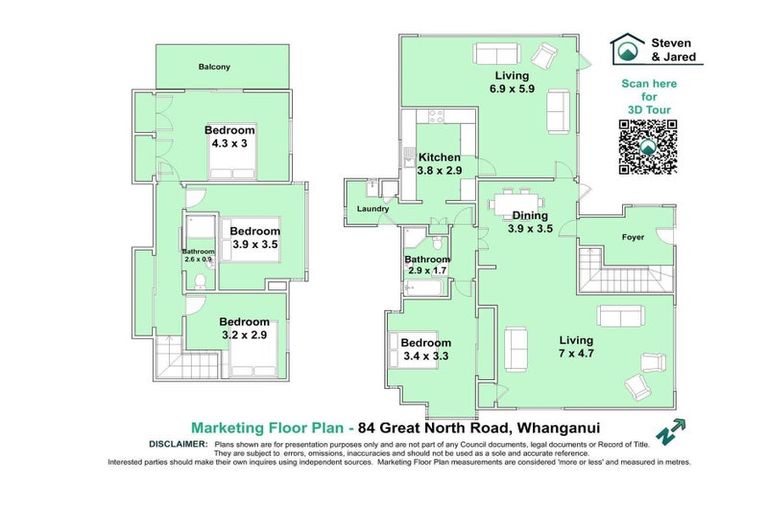 Photo of property in 84 Great North Road, Saint Johns Hill, Whanganui, 4500