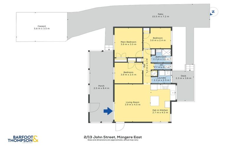 Photo of property in 2/13 John Street, Mangere East, Auckland, 2024