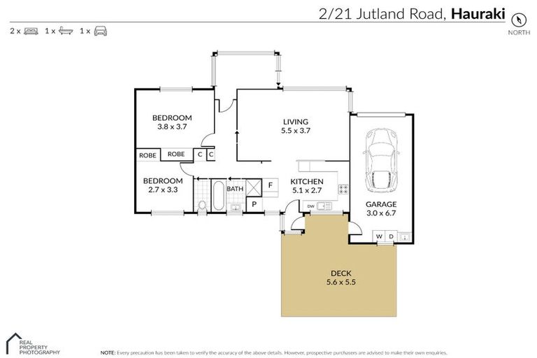 Photo of property in 2/21 Jutland Road, Hauraki, Auckland, 0622