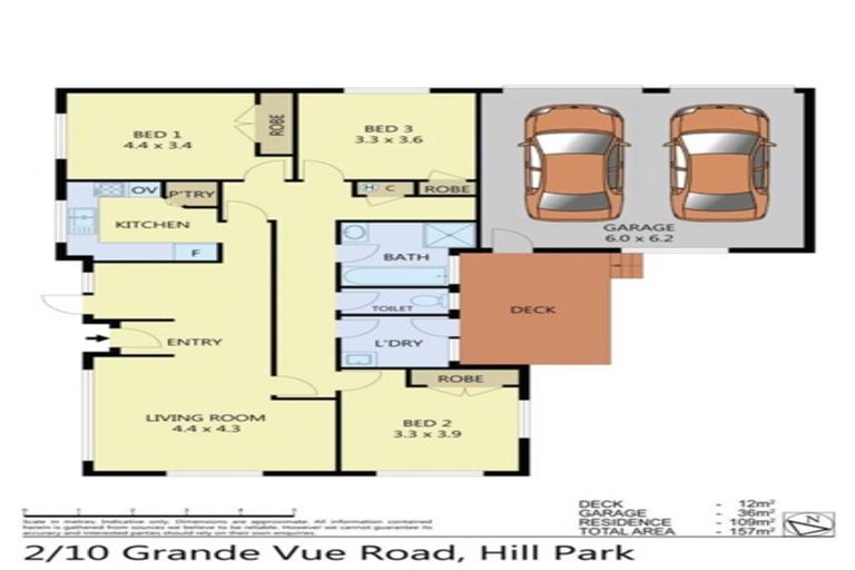 Photo of property in 2/10 Grande Vue Road, Hillpark, Auckland, 2102