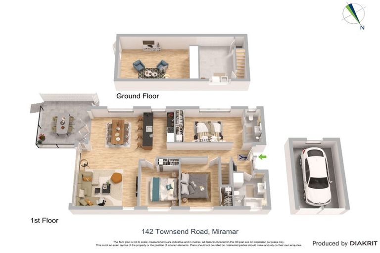 Photo of property in 142 Townsend Road, Miramar, Wellington, 6022