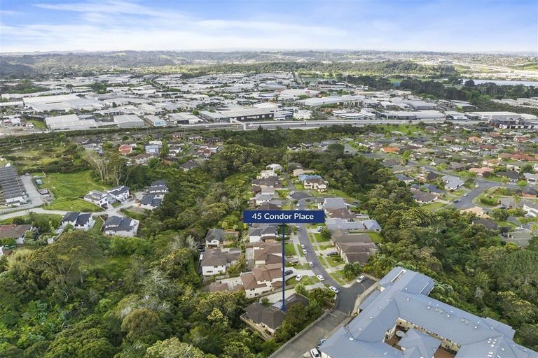 Photo of property in 45 Condor Place, Unsworth Heights, Auckland, 0632