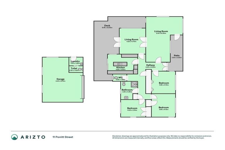 Photo of property in 11 Porritt Street, Saint Johns Hill, Whanganui, 4500