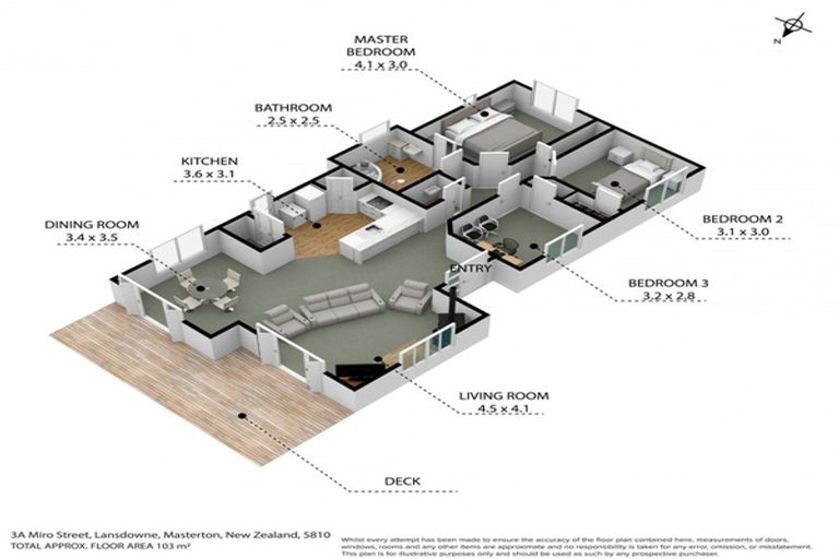 Photo of property in 3a Miro Street, Lansdowne, Masterton, 5810