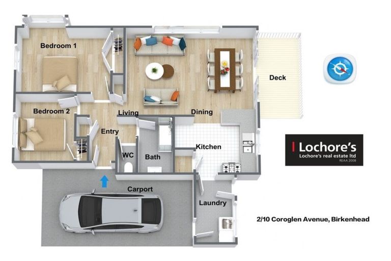 Photo of property in 2/10 Coroglen Avenue, Birkenhead, Auckland, 0626