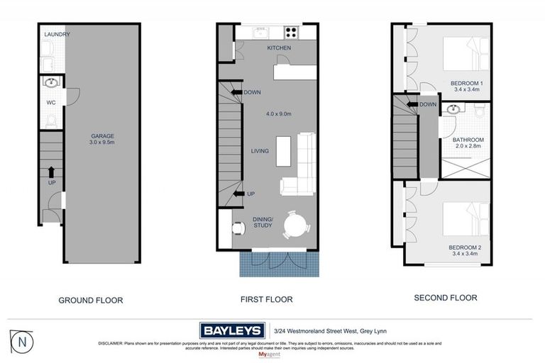 Photo of property in 3/24 Westmoreland Street West, Grey Lynn, Auckland, 1021