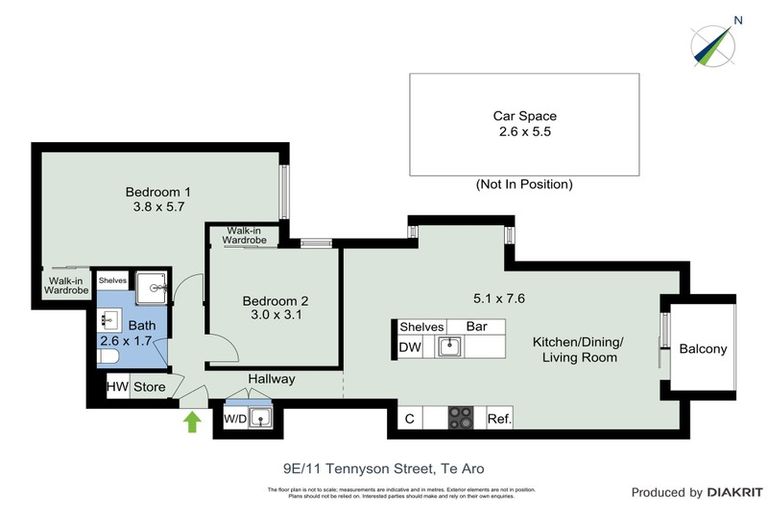 Photo of property in Republic Apartments, 9e/11 Tennyson Street, Te Aro, Wellington, 6011