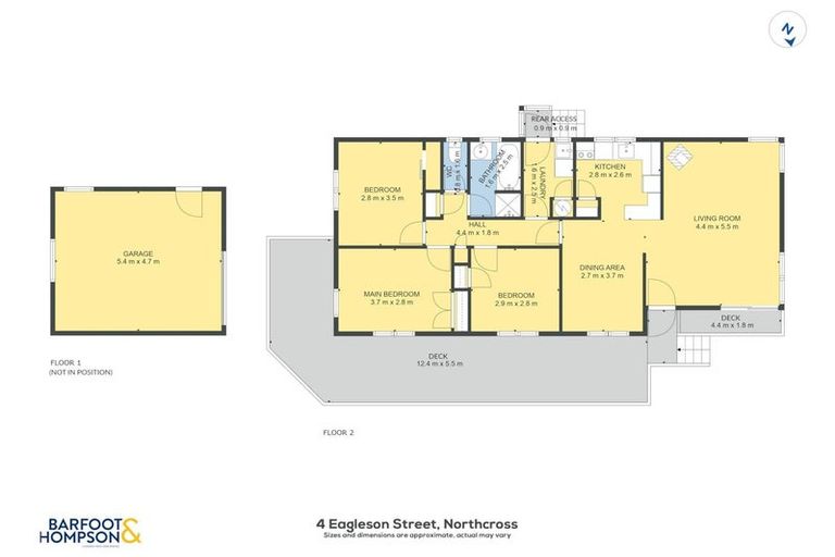 Photo of property in 4 Eagleson Street, Northcross, Auckland, 0632