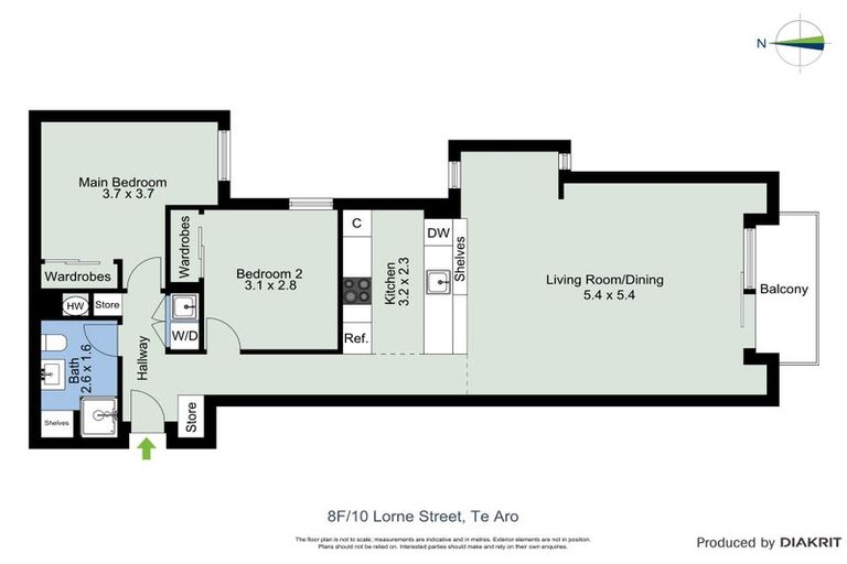 Photo of property in Republic Apartments, 8f/11 Tennyson Street, Te Aro, Wellington, 6011