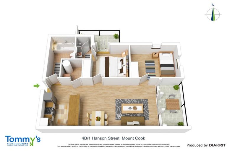 Photo of property in 4b/1 Hanson Street, Mount Cook, Wellington, 6021