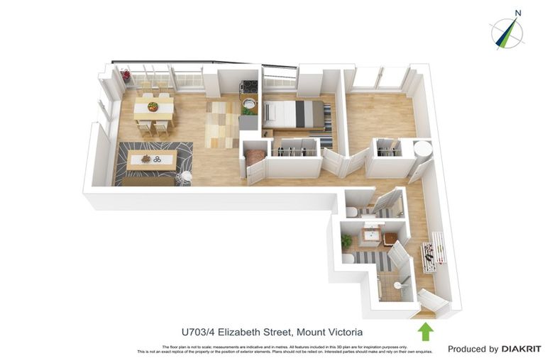 Photo of property in Alpha Apartments, 703/4 Elizabeth Street, Mount Victoria, Wellington, 6011