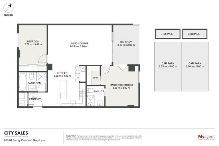 Photo of property in 201/64 Surrey Crescent, Grey Lynn, Auckland, 1021