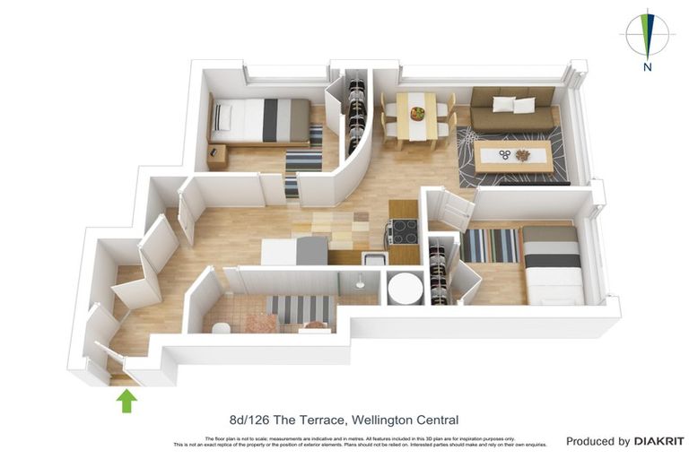 Photo of property in Terrace Tower Apartments, 8d/126 The Terrace, Wellington Central, Wellington, 6011