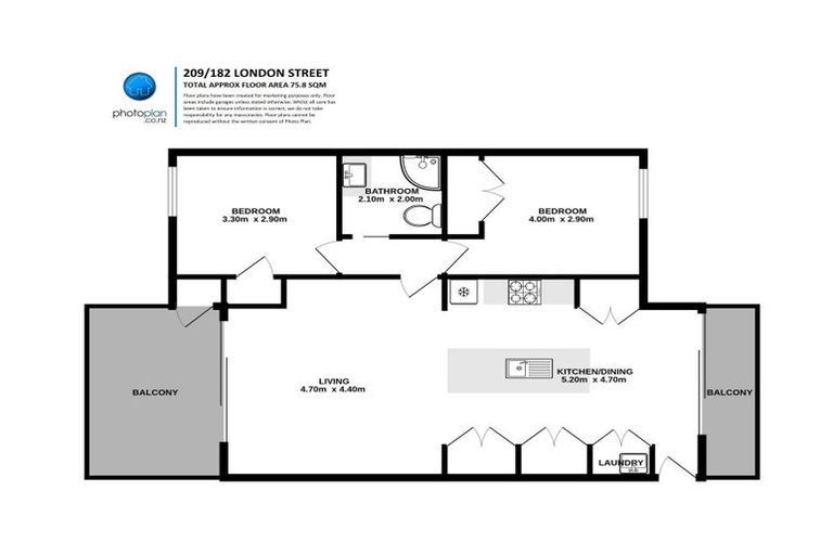 Photo of property in 209/182 London Street, Hamilton Central, Hamilton, 3204