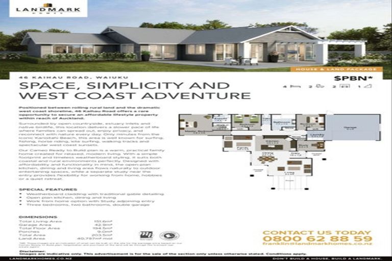Photo of property in 46 Kaihau Road, Karioitahi, Waiuku, 2683
