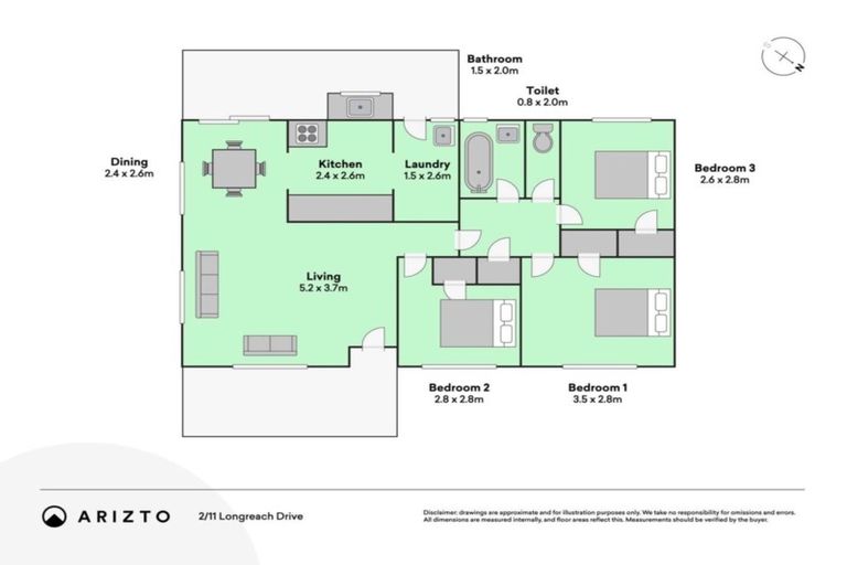 Photo of property in 2/11 Longreach Drive, Sunnyvale, Auckland, 0612