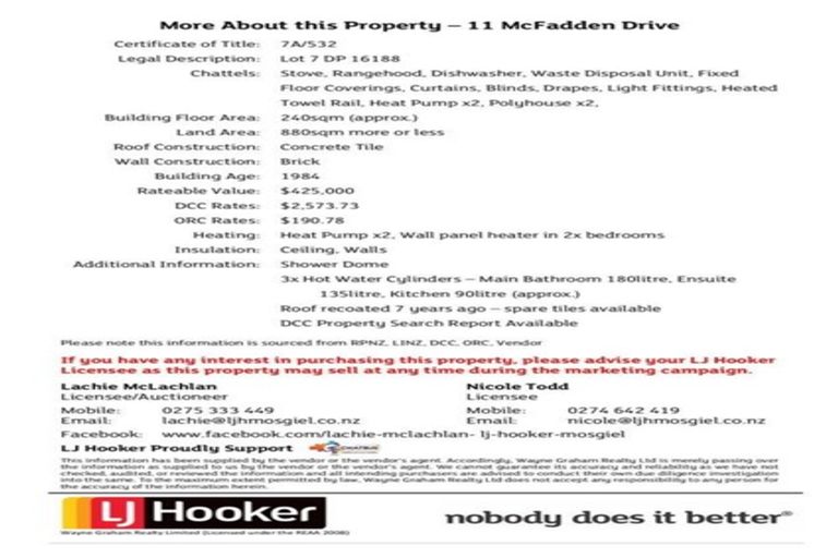 Photo of property in 11 Mcfadden Drive, Mosgiel, 9024