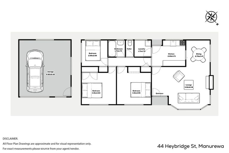 Photo of property in 44 Heybridge Street, Manurewa, Auckland, 2102