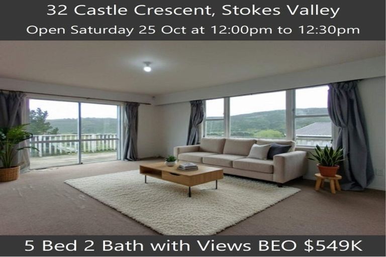 Photo of property in 32 Castle Crescent, Stokes Valley, Lower Hutt, 5019