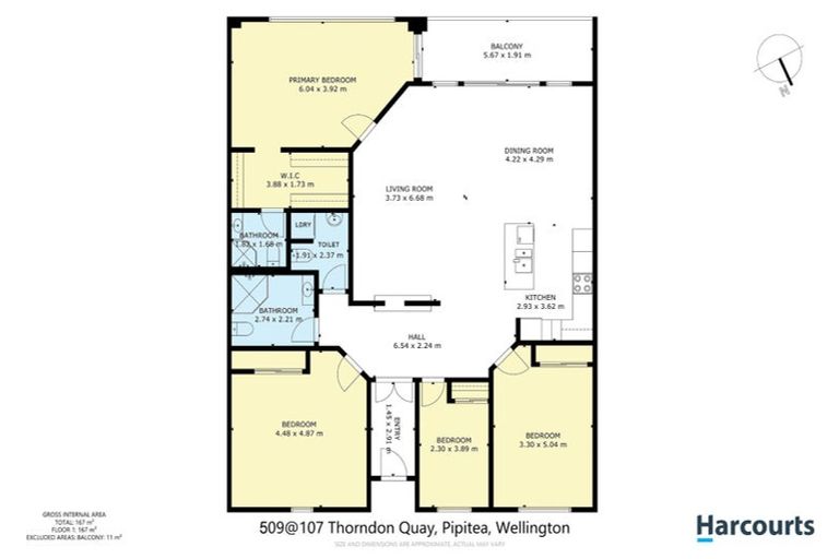 Photo of property in Stadium Garden Flats, 509/107 Thorndon Quay, Pipitea, Wellington, 6011