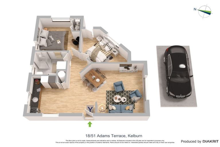 Photo of property in Parkland Flats, 18/51 Adams Terrace, Kelburn, Wellington, 6021