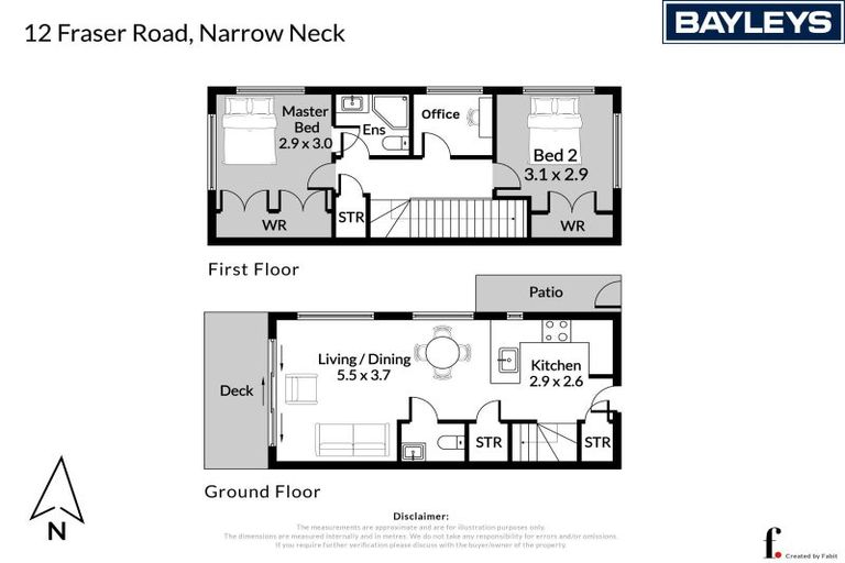 Photo of property in 2/12 Fraser Road, Narrow Neck, Auckland, 0624