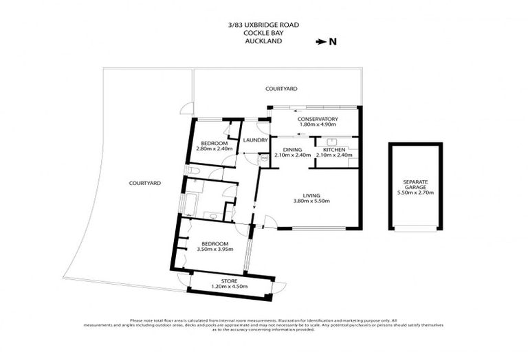 Photo of property in 3/83 Uxbridge Road, Cockle Bay, Auckland, 2014