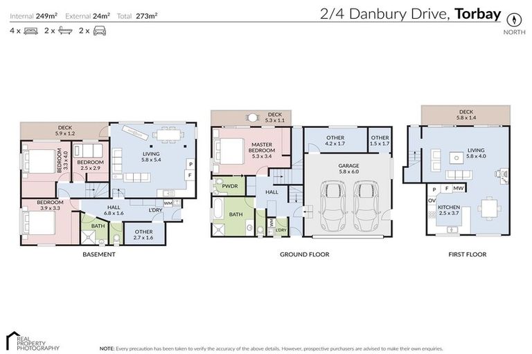 Photo of property in 2/4 Danbury Drive, Torbay, Auckland, 0630