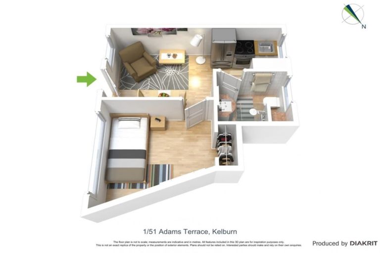 Photo of property in Parkland Flats, 1/51 Adams Terrace, Kelburn, Wellington, 6021