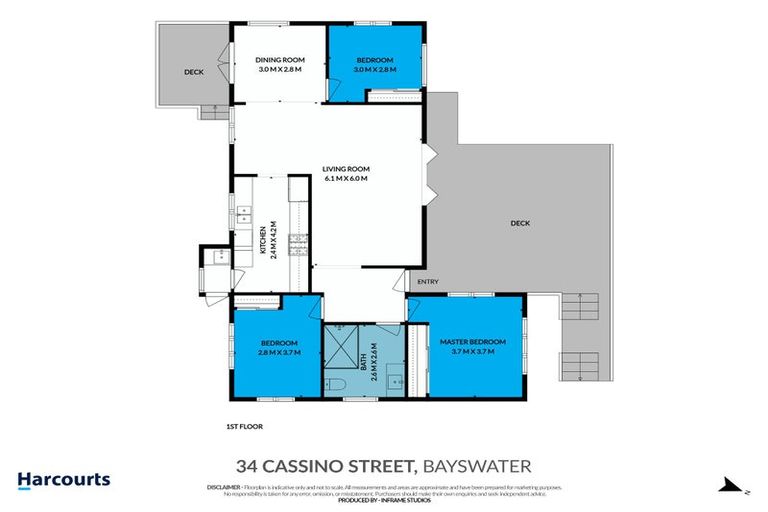 Photo of property in 34 Cassino Street, Bayswater, Auckland, 0622