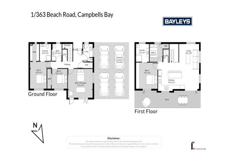 Photo of property in 1/363 Beach Road, Campbells Bay, Auckland, 0630