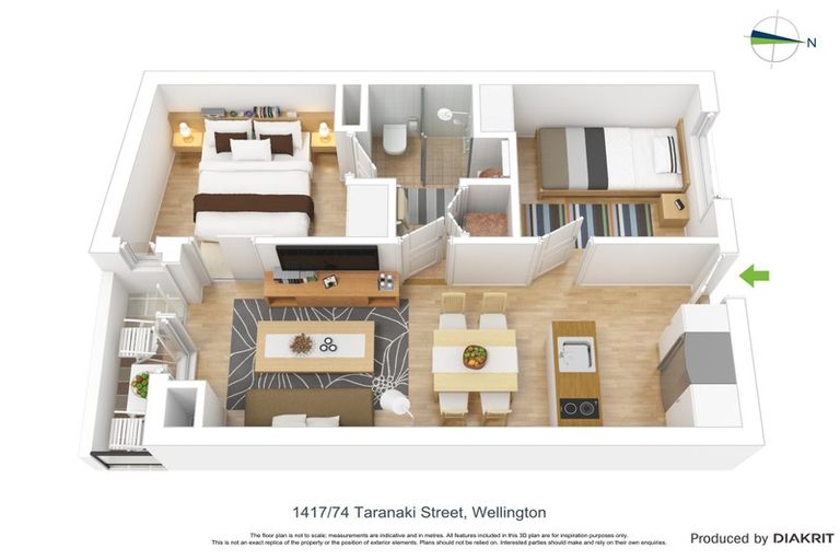 Photo of property in Soho Apartments, 1417/74 Taranaki Street, Te Aro, Wellington, 6011