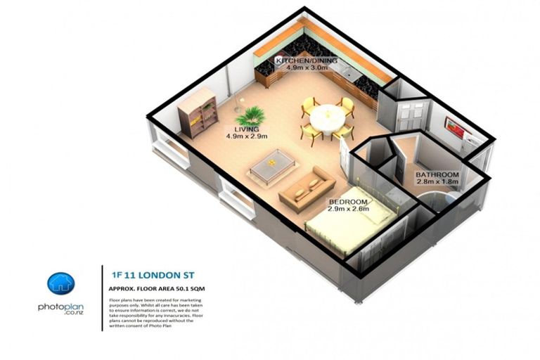 Photo of property in 1f/11 London Street, Hamilton Central, Hamilton, 3204