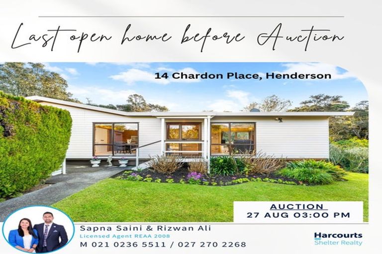 Photo of property in 14 Chardon Place, Henderson, Auckland, 0612