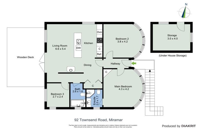 Photo of property in 92 Townsend Road, Miramar, Wellington, 6022