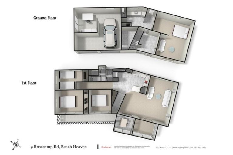 Photo of property in 9 Rosecamp Road, Beach Haven, Auckland, 0626