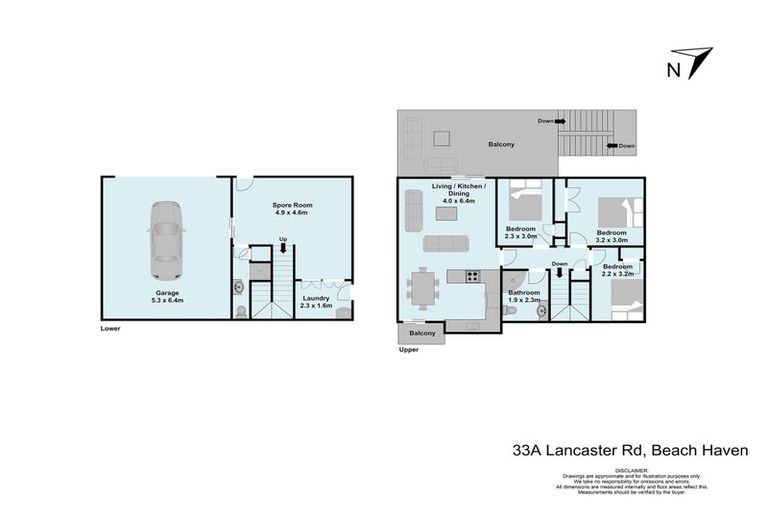 Photo of property in 33a Lancaster Road, Beach Haven, Auckland, 0626