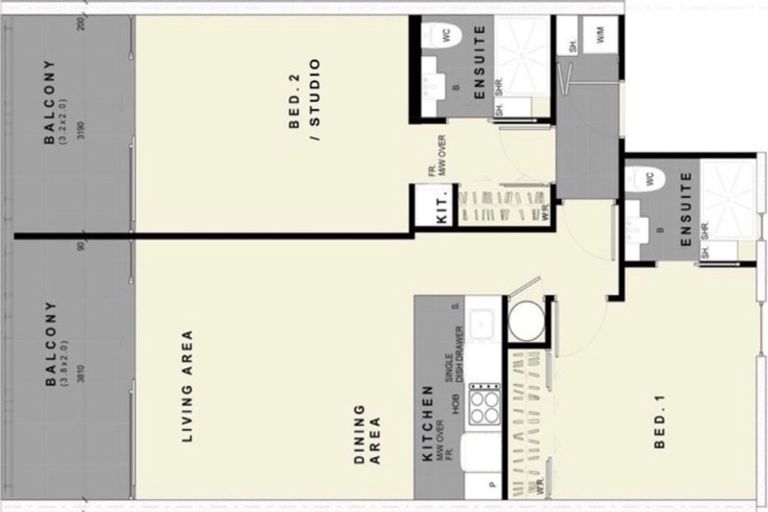 Photo of property in Leicester Executive Apartments, 407/282 Madras Street, Christchurch Central, Christchurch, 8011