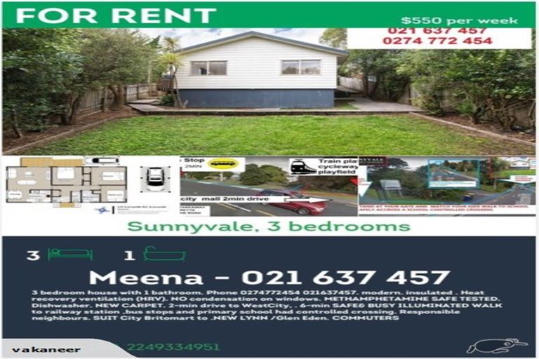 Photo of property in 1/5 Sunnyside Road, Sunnyvale, Auckland, 0612