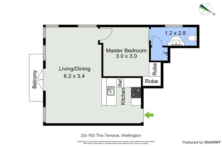 Photo of property in Terrace Heights Apartments, 2g/163 The Terrace, Wellington Central, Wellington, 6011