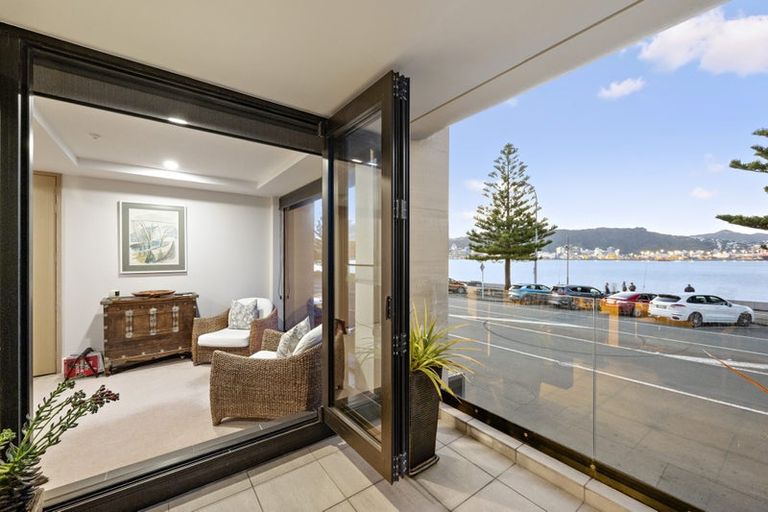 Photo of property in Waterline Apartments, 1a/342 Oriental Parade, Oriental Bay, Wellington, 6011
