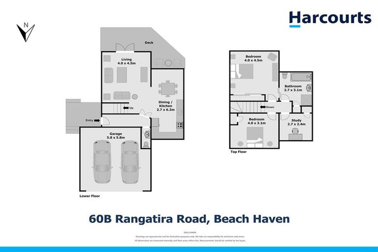 Photo of property in 2/60 Rangatira Road, Beach Haven, Auckland, 0626