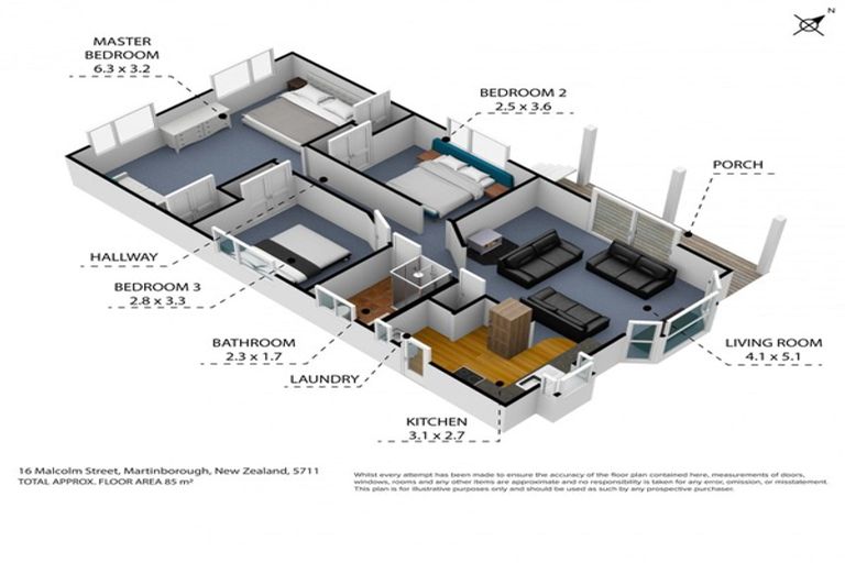Photo of property in 16 Malcolm Street, Martinborough, 5711